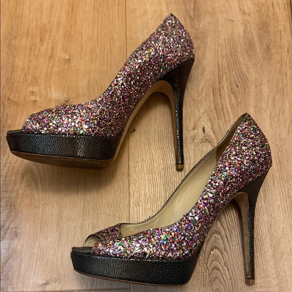 Jimmy Choo Cosmic Glitter Pumps - Picture 5 of 16